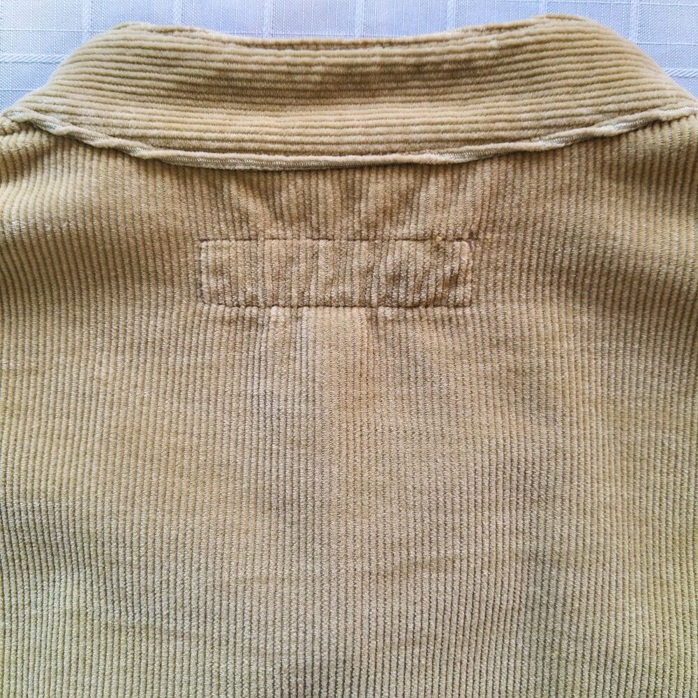 True Grit Ladies Stretch Cord Campaign Jacket Tan Mustard Size L - Picture 8 of 12